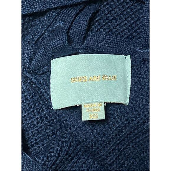 Skies Are Blue Sexy Navy Blue Sleeveless Tunic Sweater Size XS - Picture 4 of 4